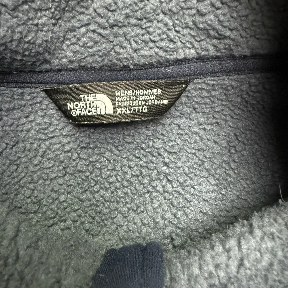 The North Face Jacket Mens XXL Navy Timber Full Zip Soft Shell Sherpa Hiking EUC
